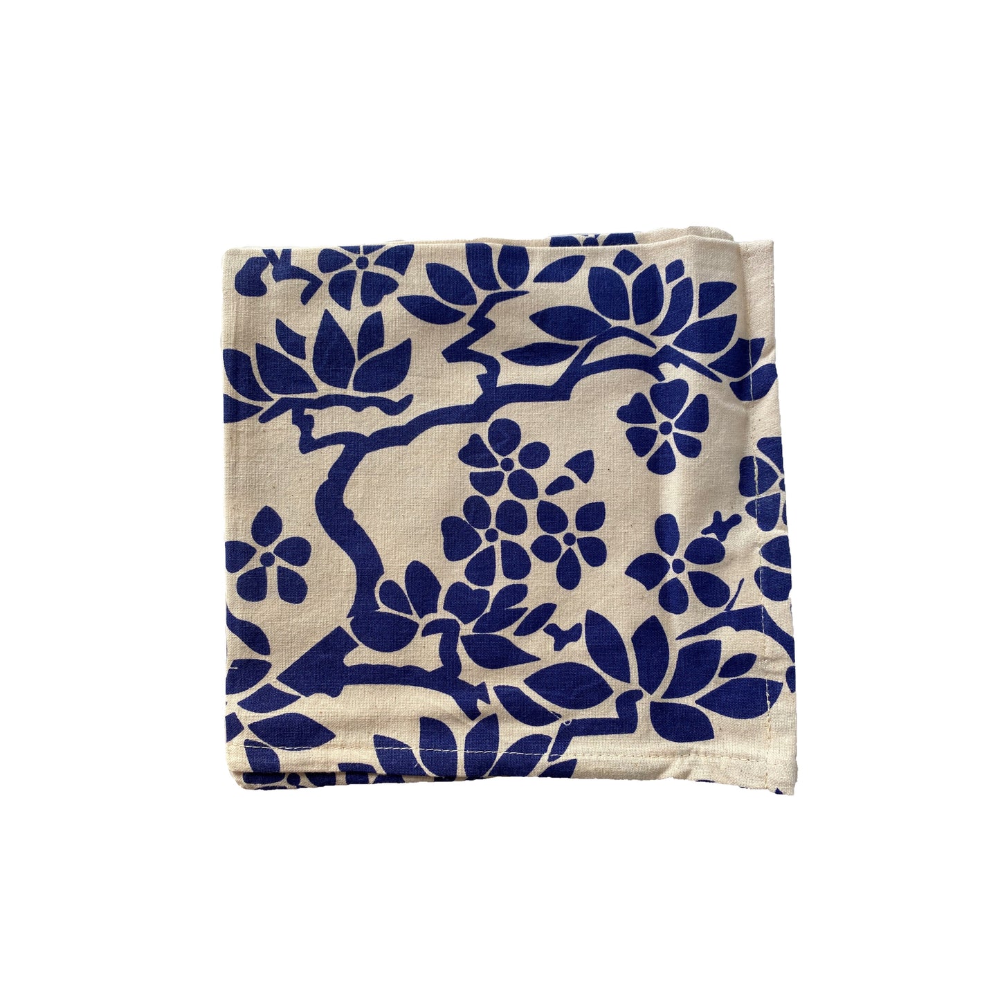 Tree Branches Table Cover - Navy Blue - Organic White