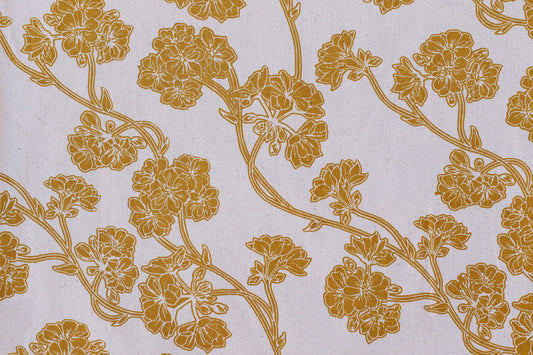 Cherry Blossom Textile - Gul - Ekologisk Vit