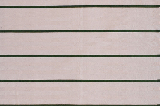 Rustique Table Cover - Dark Green - Organic White