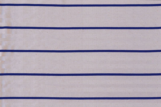 Rustique Textile - Dark Blue - Organic White