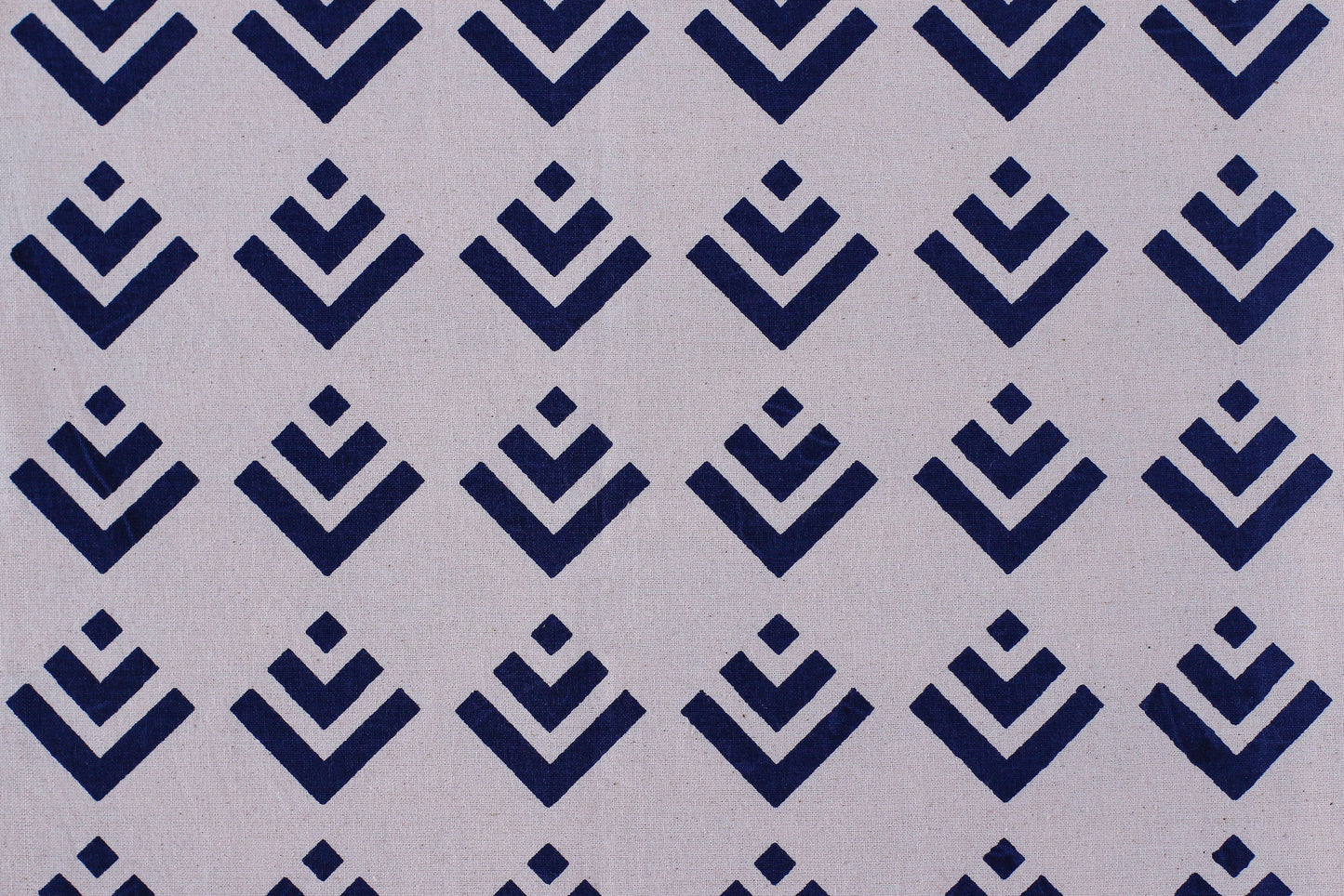 Sea Floor Textile - Dark Blue - Organic White