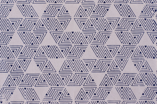 Sea Serpent Textile - Dark Blue - Organic White