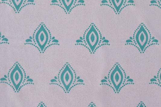 Spathiphyllum Textile - Turkos - Ekologisk Vit