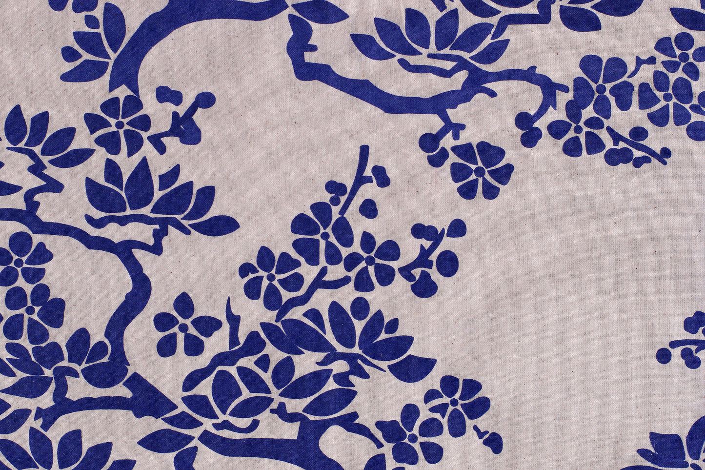 Tree Branches Table Cover - Navy Blue - Organic White
