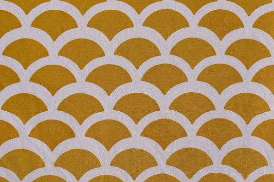 Waves Textile - Yellow - Organic White