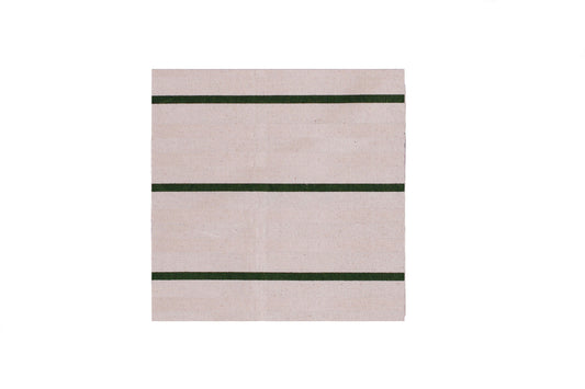 Rustique Napkin - Dark Green - Organic White