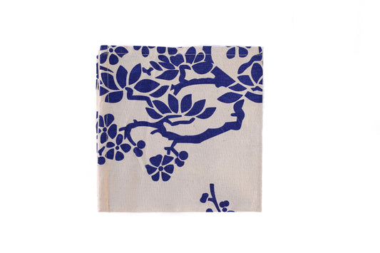 Tree Branches Napkin - Navy Blue - Organic White