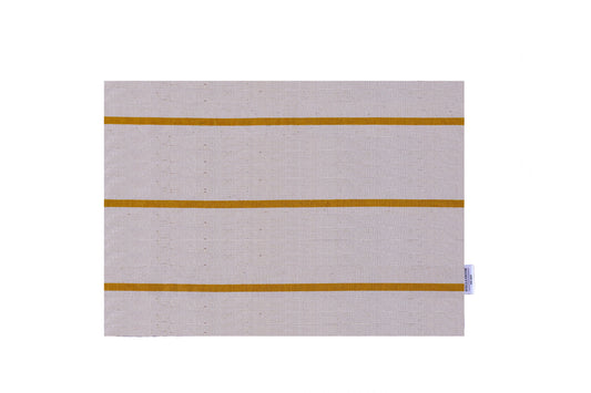 Rustique Place Mat - Yellow - Organic White