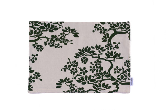 Tree Branches Place Mat - Dark Green - Organic White