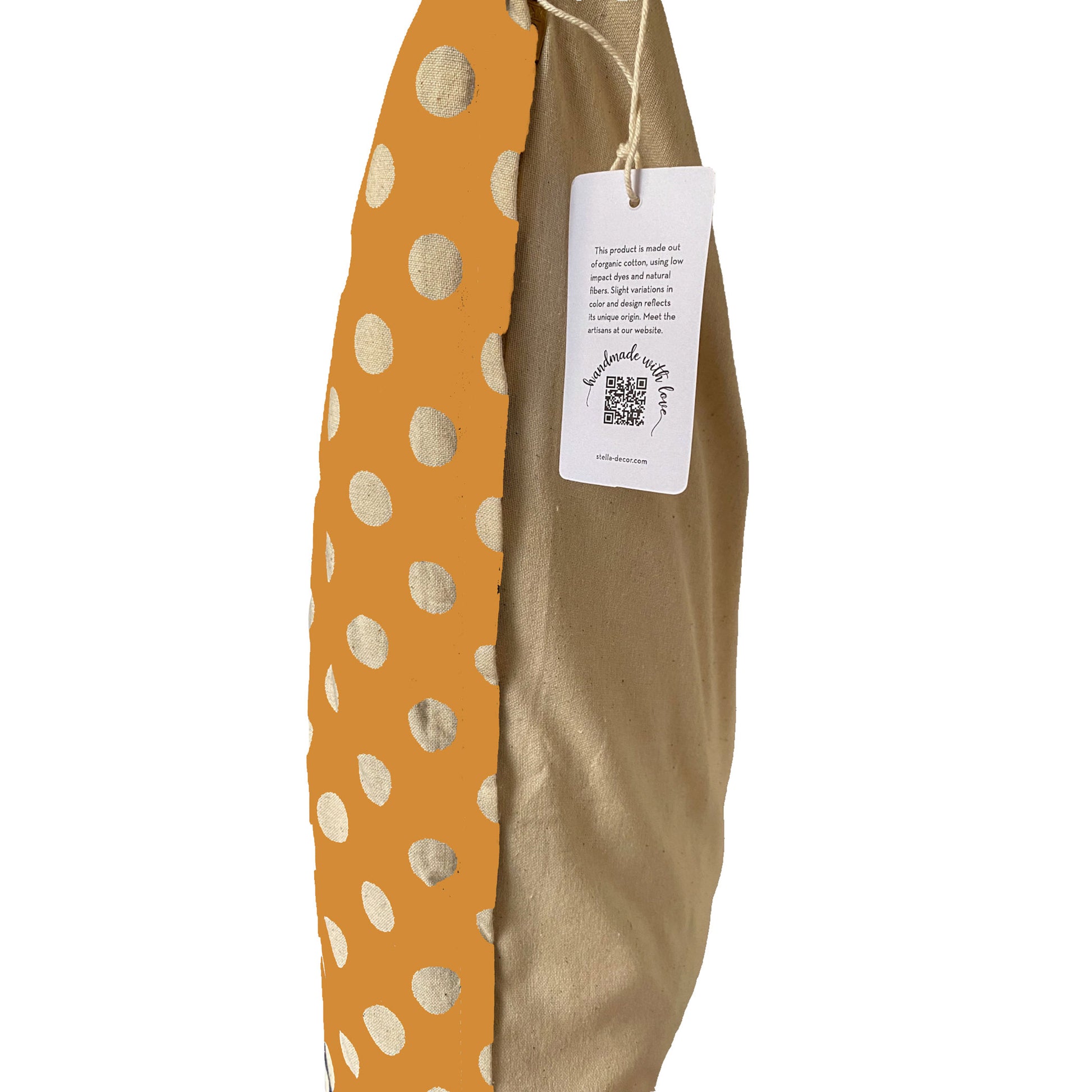 Stella Decor cushion cover side design polka dots in size 50x50 cm in color yellow