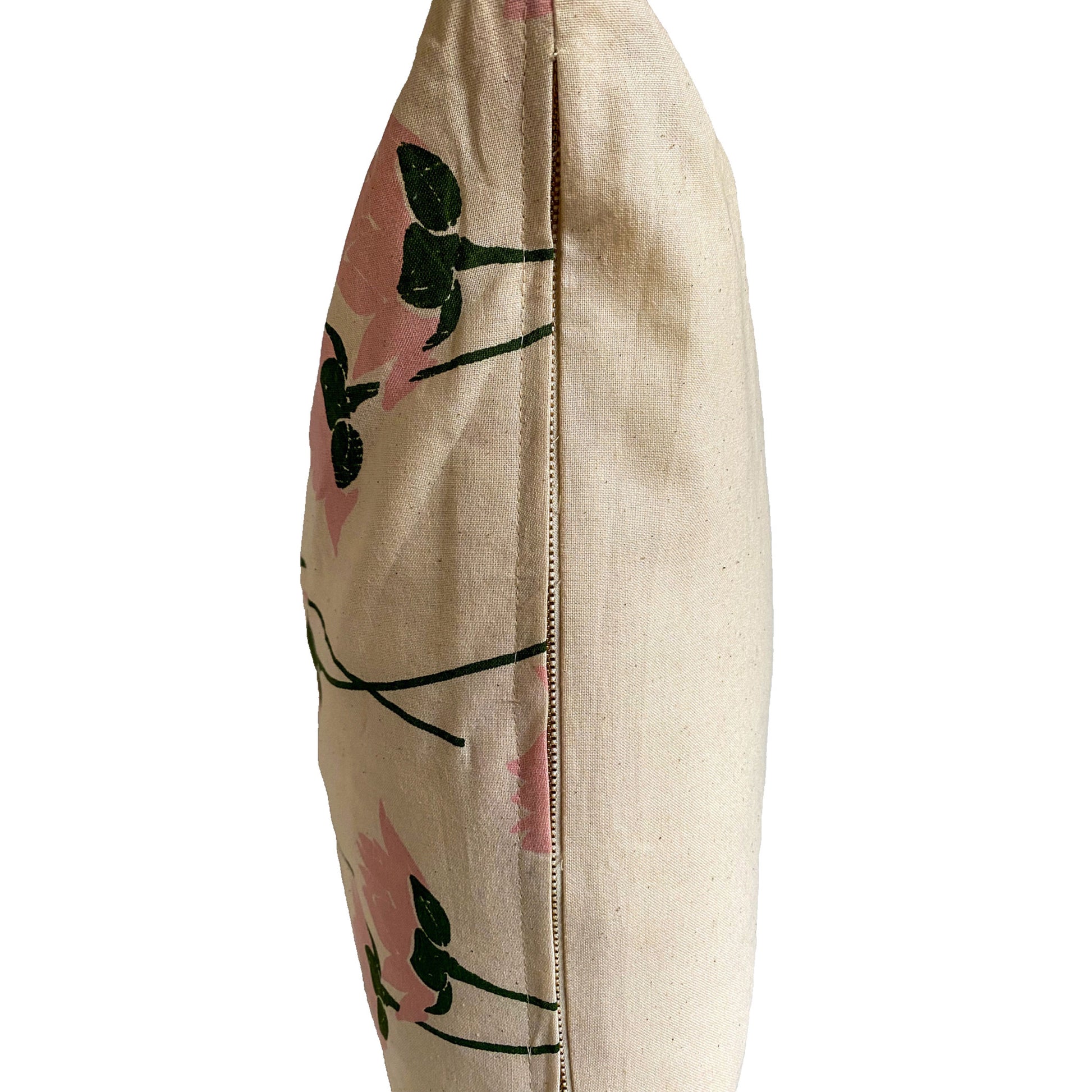 Stella Decor cushion cover side with design lotus flower in size 50x50 cm in color pink