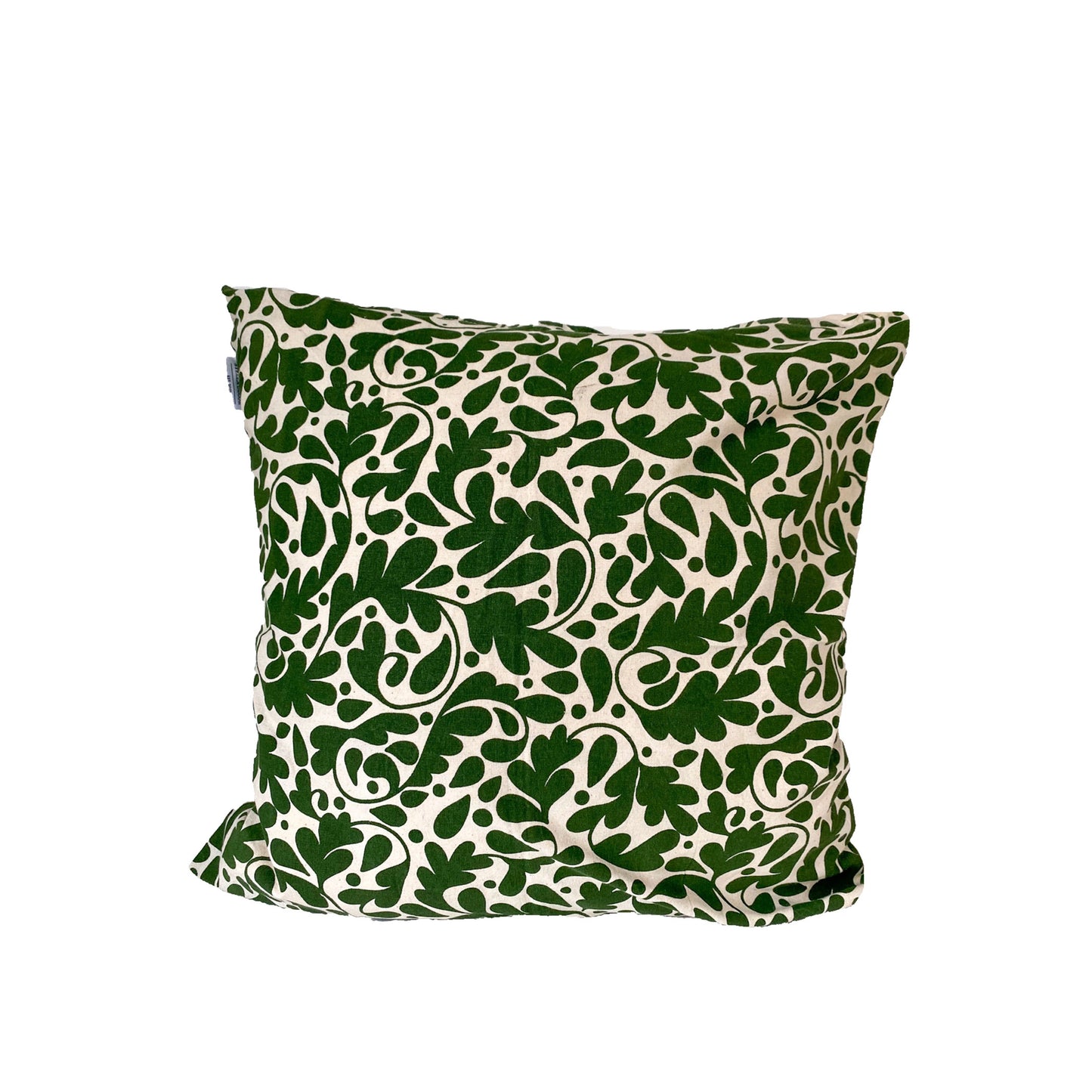 Stella Decor cushion cover with design oak leafs in size 50x50 cm in color dark green original