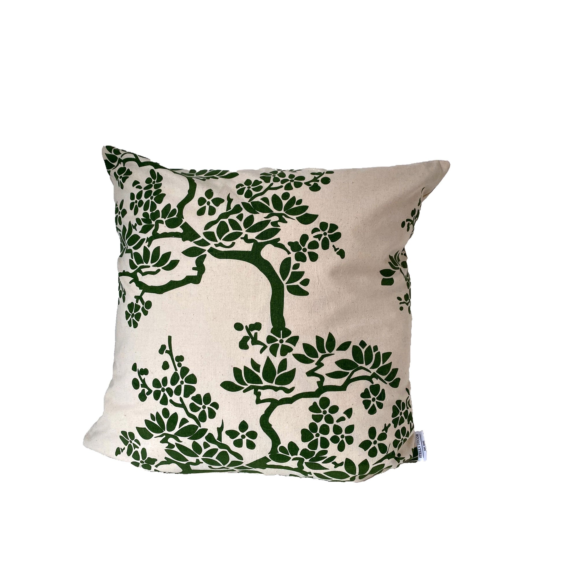 stella decor cushion cover in design tree branches in color dark green original
