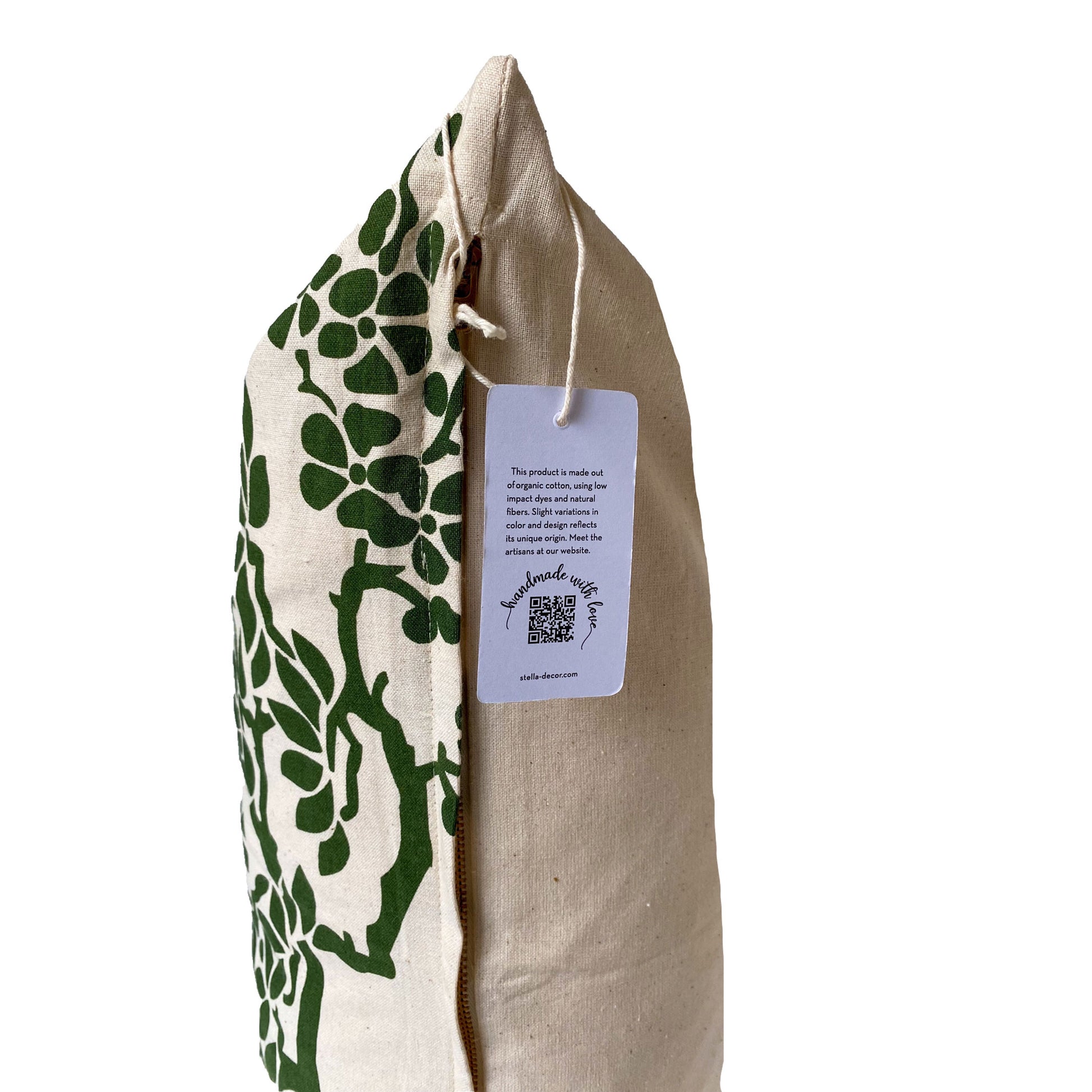 stella decor cushion cover side in design tree branches in color dark green original