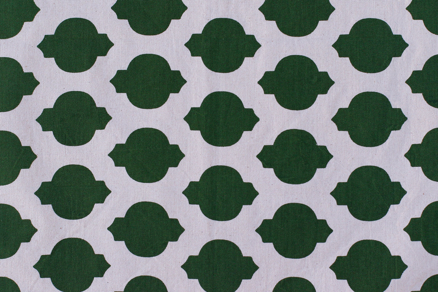 Pine Cone Textile - Dark Green - Organic White