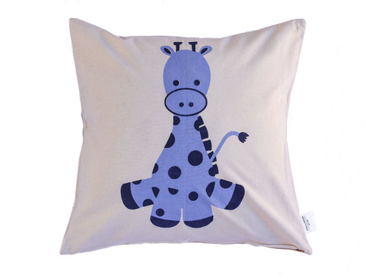 stella decor cushion cover in design dotty giraffe in color blue original