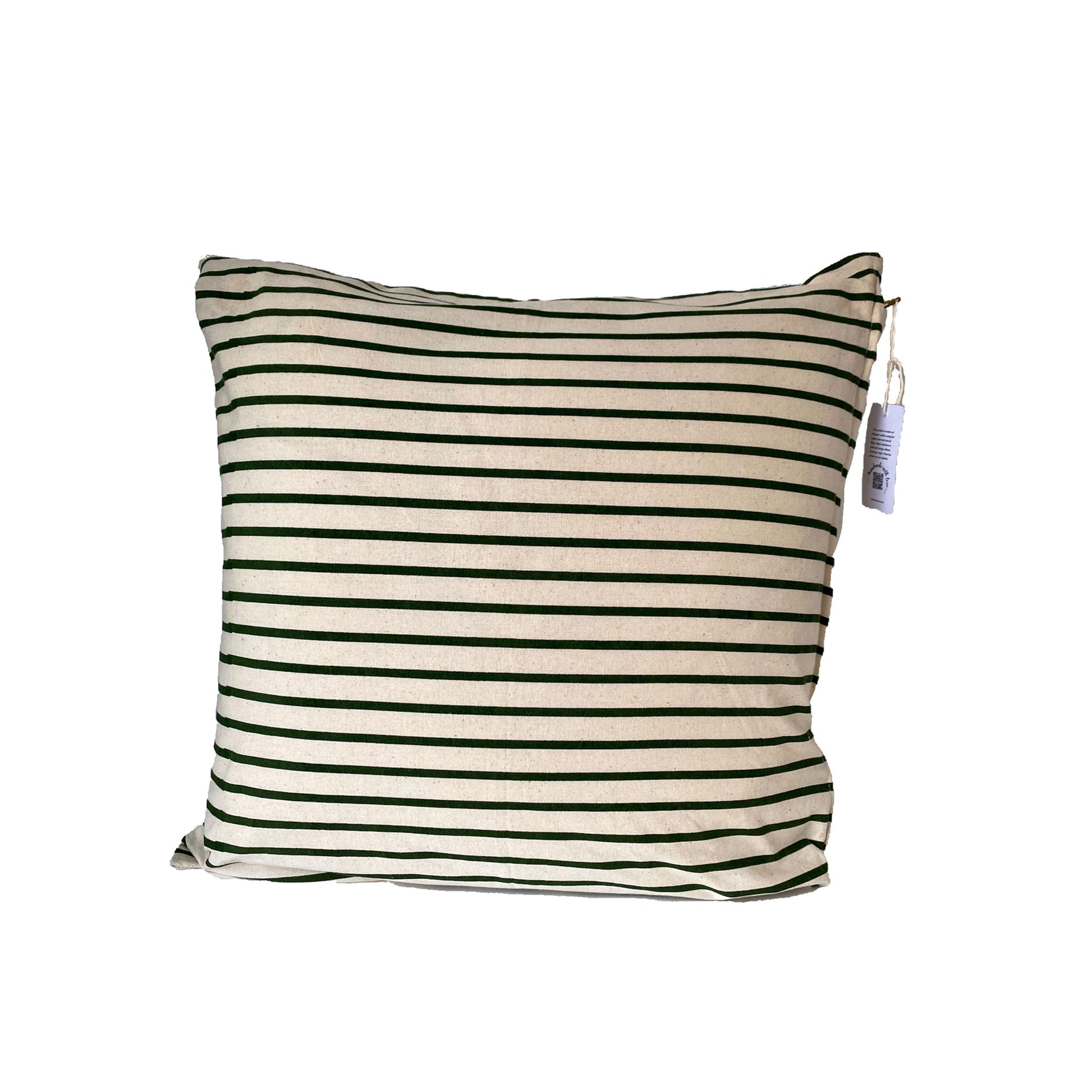Stella Decor cushion cover design follow the lane in size 50x50 cm in color green white