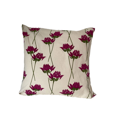 Stella Decor cushion cover with design lotus flower in size 50x50 cm in color magenta original