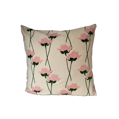 Stella Decor cushion cover with design lotus flower in size 50x50 cm in color pink original