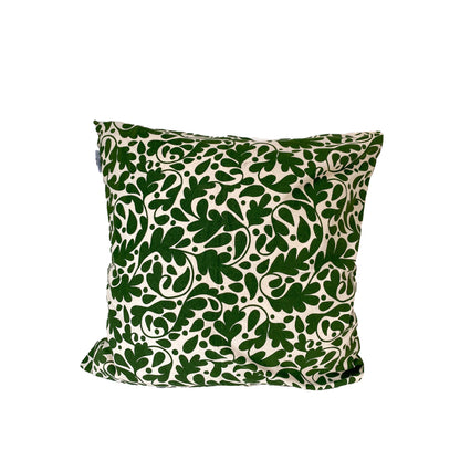 Stella Decor cushion cover with design oak leafs in size 50x50 cm in color dark green original