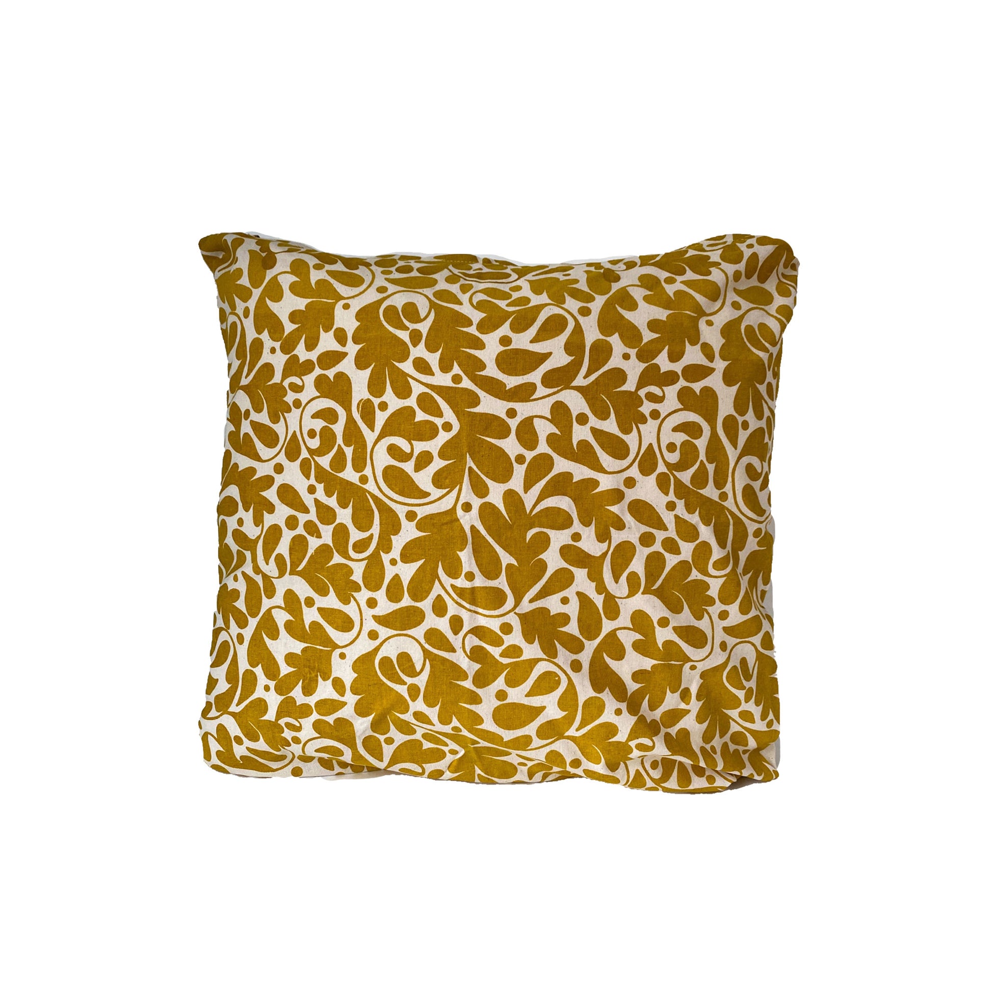 Stella Decor cushion cover with design oak leafs in size 50x50 cm in color yellow white original