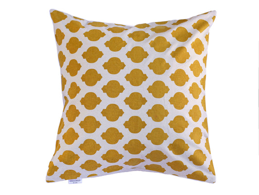 Stella Decor cushion cover with design pine cones in size 50x50 cm in color yellow