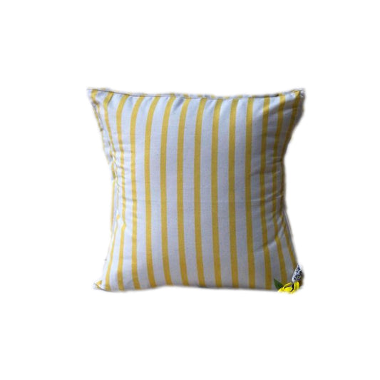 stella decor cushion cover in design sand dunes in color yellow white stripes