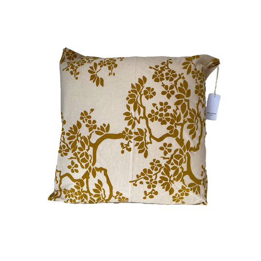 stella decor cushion cover in design tree branches in color yellow