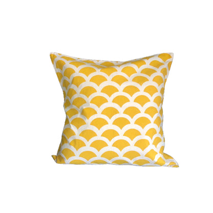 stella decor cushion cover in design wave in color bright yellow original