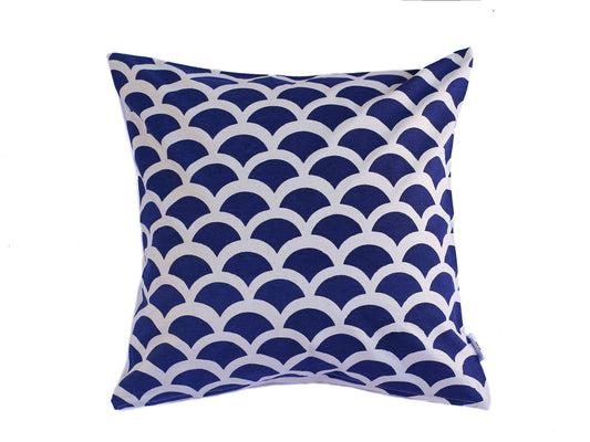stella decor cushion cover in design wave in color navy blue