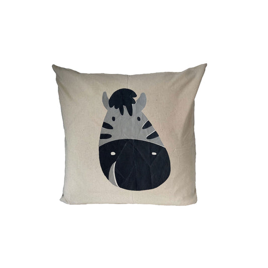 stella decor cushion cover in design zoe zebra in color black and grey