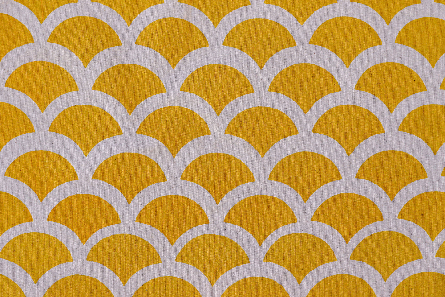 Waves Textile - Bright Yellow - Organic White